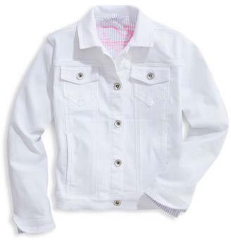 baby girl white denim jacket