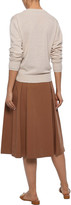 Thumbnail for your product : Iris & Ink Jade Wrap-effect Pleated Cotton-twill Skirt