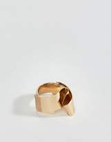 Thumbnail for your product : ASOS Design DESIGN pack of 2 bracelet and ring in abstract shape in gold