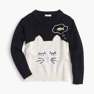 J.Crew Girls' dreamy cat popover sweater