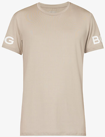 Bjorn Borg Mens Stonewash Borg Branded-print Stretch Recycled-polyester T- shirt - ShopStyle