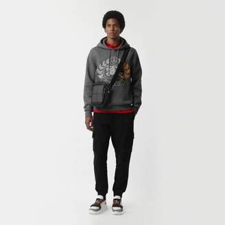 Burberry Embroidered Crest Jersey Hoodie