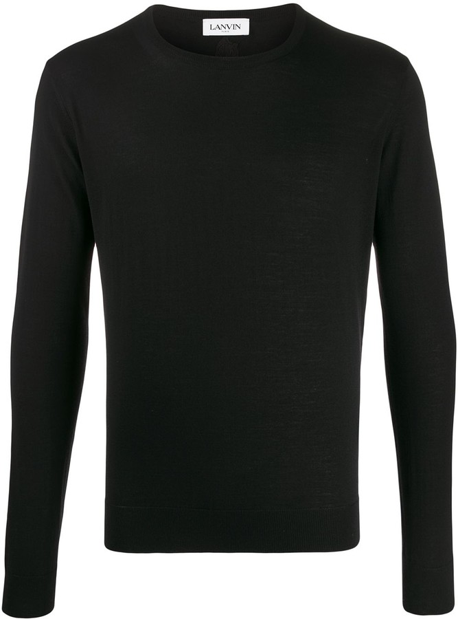 Black crew neck sweater Clearance