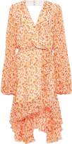Thumbnail for your product : Caroline Constas Olivia Wrap-effect Ruffled Floral-print Silk-chiffon Dress
