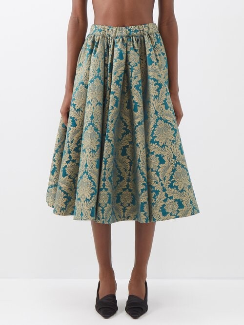 The Meaning Well Alice Damaskjacquard Deadstock Midi Skirt ShopStyle