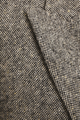 Victoria Beckham Appliquéd Donegal Wool-tweed Coat