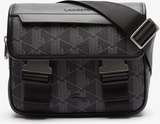 Lacoste Men's The Blend Monogram Canvas Backpack - One Size In Black