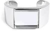 Thumbnail for your product : Maison  Margiela Brass Cuff with Glass Top in Silver