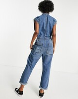 Thumbnail for your product : We The Free by Free People Sydney sleeveless jumpsuit with tie waist in denim