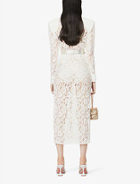 Thumbnail for your product : Alessandra Rich V-neck long-sleeved floral lace dress
