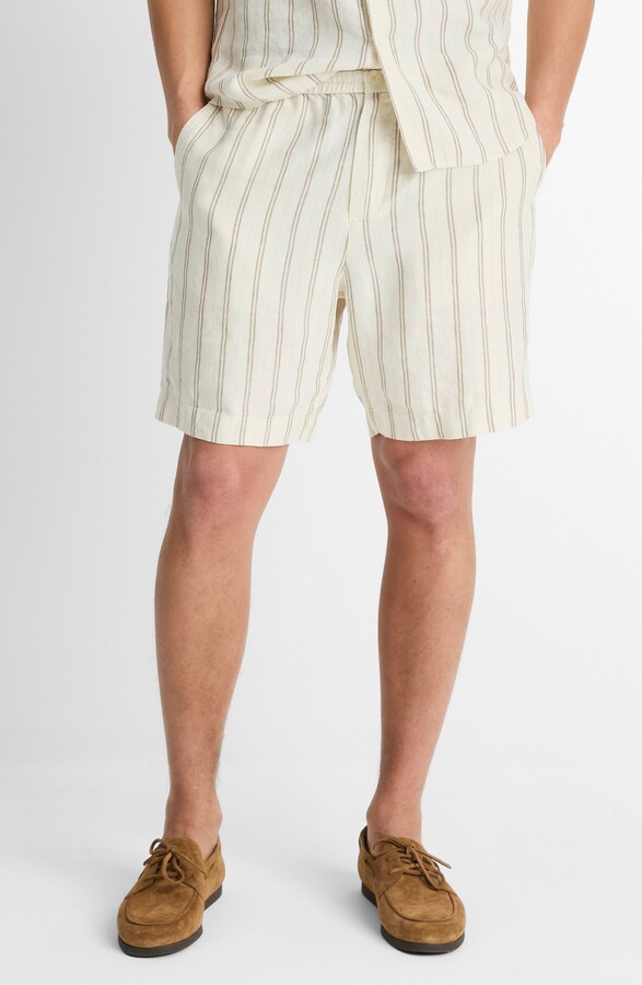 Vince Stripe Hemp Beach Shorts