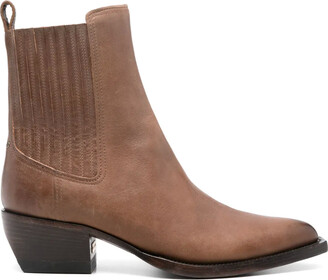 ショートブーツ・ブーティ Golden  Stivaletto Debbie In Pelle Stivali Debbie bassi da donna in pelle bordeaux