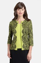Thumbnail for your product : Ming Wang Three-Quarter Sleeve Knit Jacket