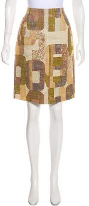 Ports 1961 Woven Linen Pencil Skirt