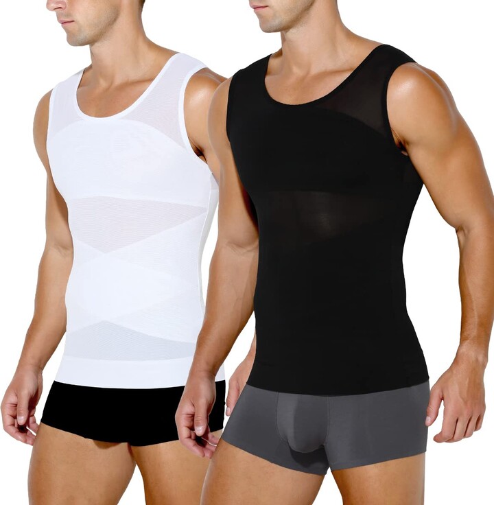 Arjen Kroos Men's Slimming Vest Body Shaper Undershirts Compression