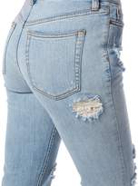 Thumbnail for your product : Free People Lacey Stilt Jeans With Lace Accents And Raw Hem