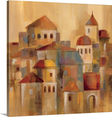 Canvas On Demand 'Old Town II' by Silvia Vassileva Painting Print on Canvas