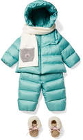 Thumbnail for your product : Moncler Kids - Months 3 - 24 Rorotea Hooded Quilted Shell Down Jacket And Pants Set