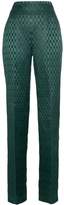 Thumbnail for your product : Haider Ackermann High-waisted silk-blend checked suit trousers