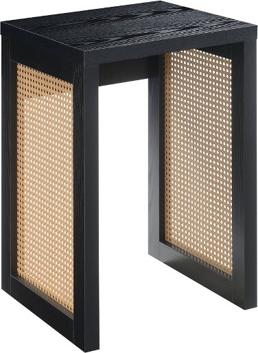 Breighton Home BreightonHomeNorthfieldWeaveEndTableinBlack/BeigeBarley