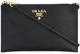 Thumbnail for your product : Prada logo plaque clutch bag