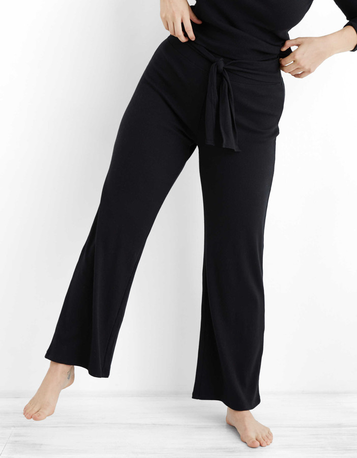 aerie Ribbed Wide Leg Pant - ShopStyle