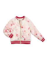 Thumbnail for your product : Kate Spade Desert Rose Satin Varsity Jacket, Multicolor, Size 2-6