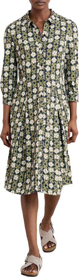 Seasalt Cornwall Cudden Print Organic Cotton Blend Midi Dress