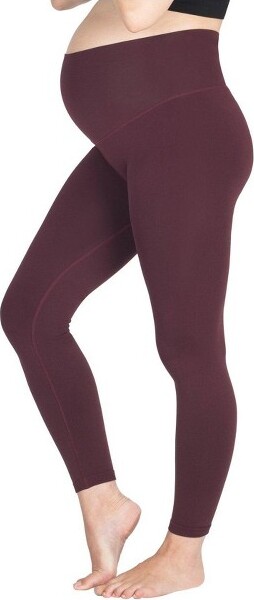 Modern Eternity ModernEternityEllaSeamlessYogaMaternityleggingsBurgundyL