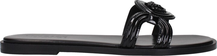 Versace Leather Slippers Women's Sandals