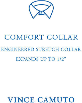 Vince Camuto Men's Slim-Fit Comfort Stretch Blue Square Dobby Dress Shirt