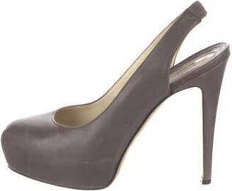 Brian Atwood Leather Slingback Pumps