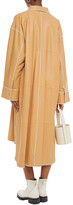 Thumbnail for your product : Stand Studio Oversized Leather Midi Shirt Dress