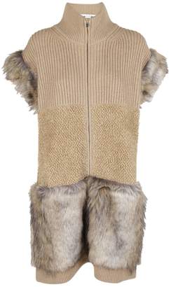 Stella McCartney Fur Free Fur-trimmed Vest