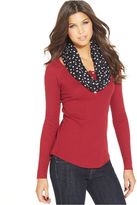 Thumbnail for your product : Belle Du Jour Juniors' Henley Infinity Scarf Top
