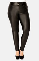 Thumbnail for your product : City Chic Wet Look Stretch Skinny Jeans (Black) (Plus Size)