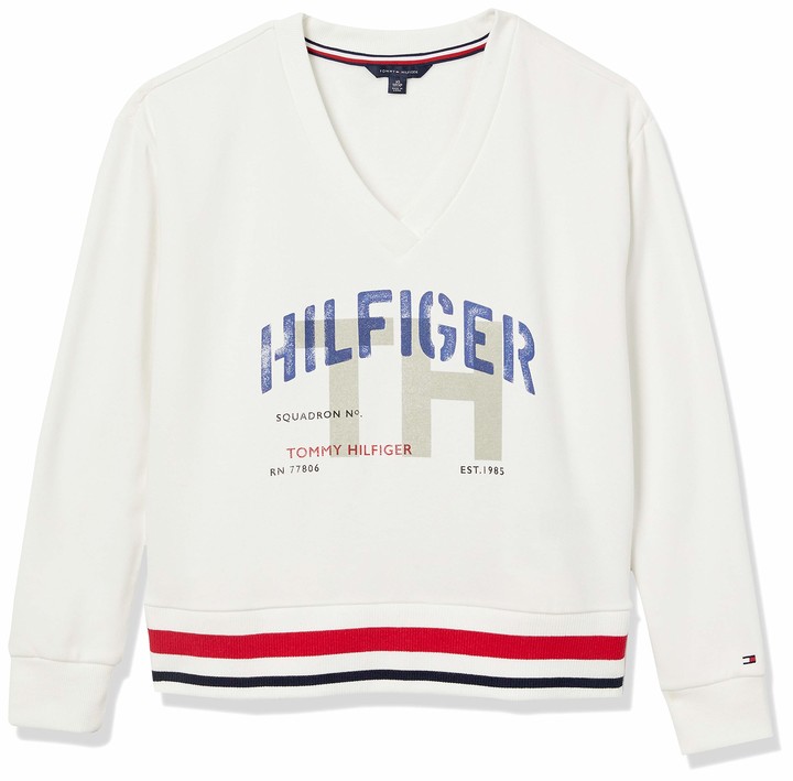 tommy hilfiger yellow sweatshirt women's