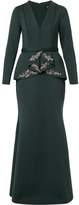 Thumbnail for your product : Badgley Mischka embellished peplum long dress