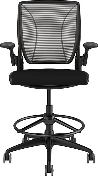 Humanscale Diffrient World Ergonomic Mesh/Textile Swivel Task Chair, Black (W11BN10K101WS)