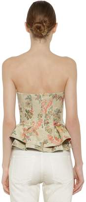 Brock Collection Flared Jacquard Bustier