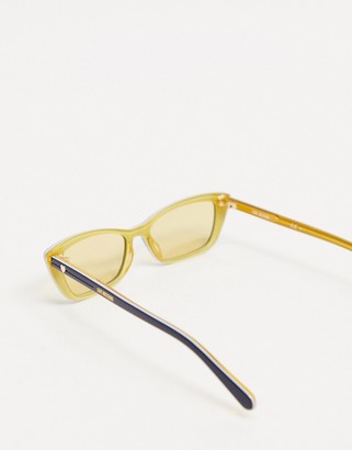 Love Moschino square cat eye sunglasses in blue