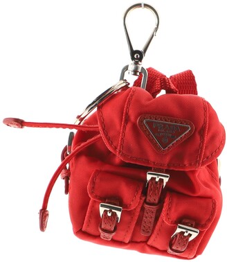 prada mini backpack keychain
