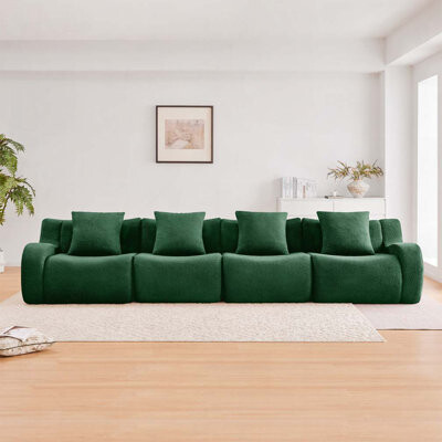 Latitude Run Teddy Fabric Modual Sofa,No Assembly