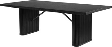 Latitude Run Rectangular 84-inch Wood Dining Table Black