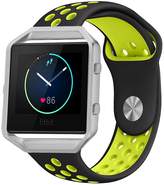 Thumbnail for your product : Fitbit Small Silicone Band with Silver Frame for Blaze - Black/Green