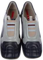 Thumbnail for your product : Prada Sport Leather Slip-On Sneakers