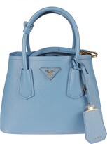 Thumbnail for your product : Prada Round Top Handle Logo Embossed Tote