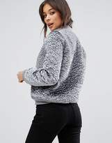 Thumbnail for your product : Missguided Faux Wool Bomber Jacket
