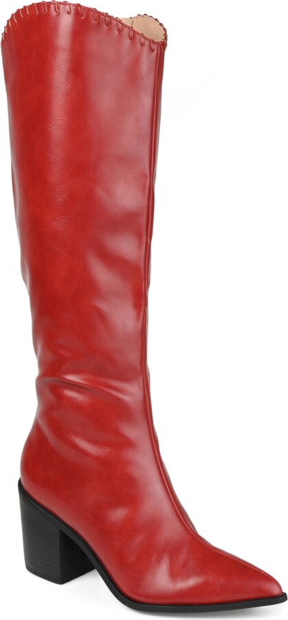 Wide Calf Boots Red ShopStyle
