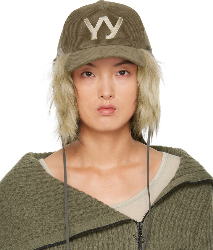 帽子 Open Yy Faux Fur Corduroy Earflap Cap OPEN YY】FAUX FUR CORDUROY EARFLAP CAP◇ aespa着用 (OPEN
